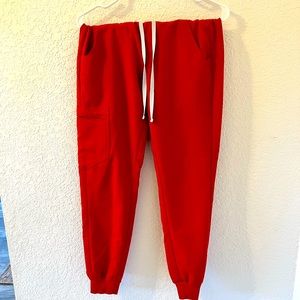Figs brand Zamora joggers XS red PO #1649